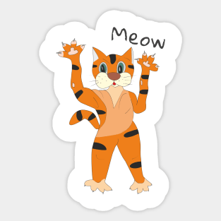 Red cat - mini tiger Sticker